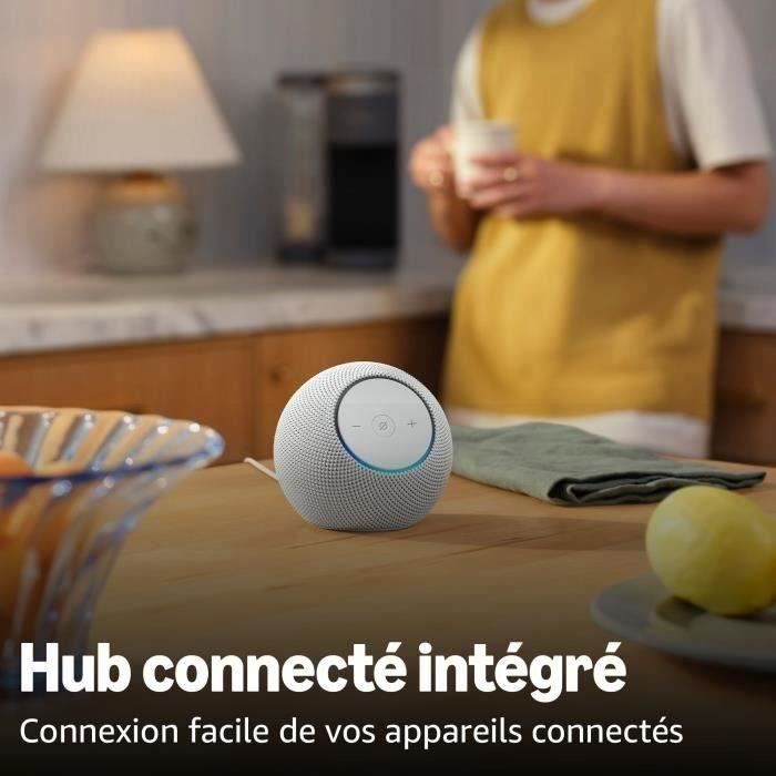 Altavoz inteligente - AMAZON - Echo Dot Max - 1 tweeter + 1 subwoofer - Wi-Fi - Blanco glaciar