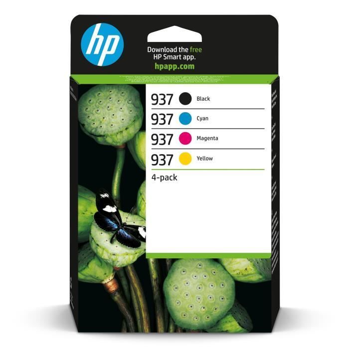 HP 937 Genuine Ink Cartridge 4-Pack Black, Cyan, Magenta, Yellow