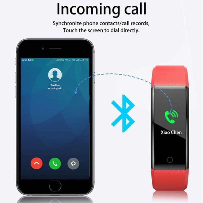 YONIS Fitness Tracker - Modello Sport - GPS - Impermeabile IP67 - Fitness Tracker