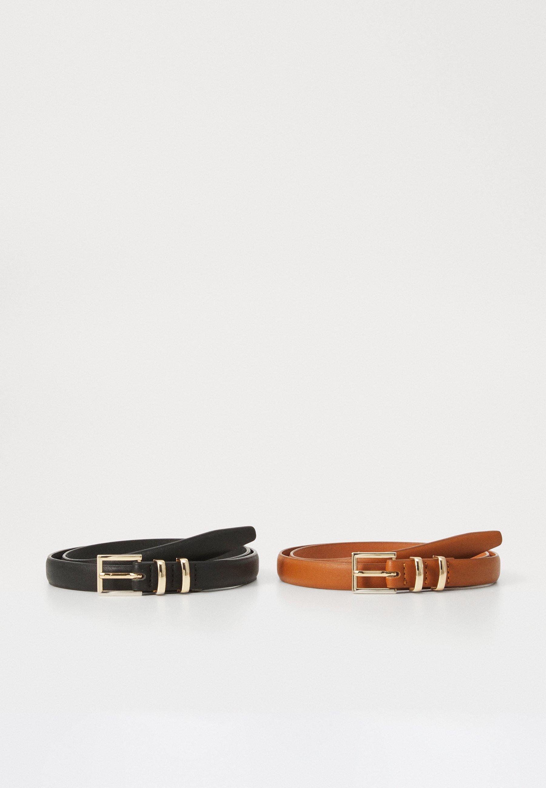 Anna Field 2 PACK - Pásek - black/cognac