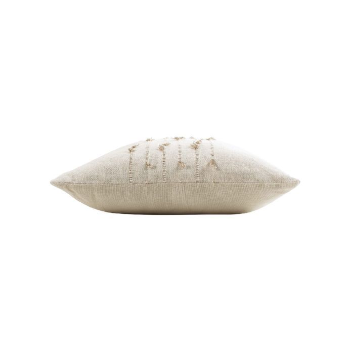 Coussin déhoussable en coton uni avec fils coupés - Golden Sunset