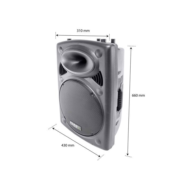 SLK15A-BT 800W KAIUTIN + MIKROFONI + JALUSTA + TIETOKONEKAAPELI