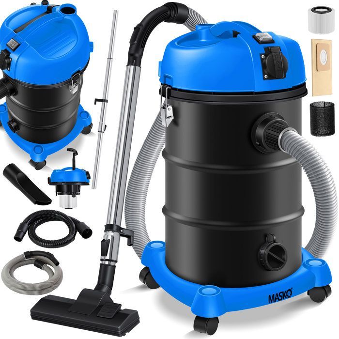 Aspirateur industriel polyvalent - MASKO - 2300W - Aspirateur eau et poussière - Aspirateur à cendres