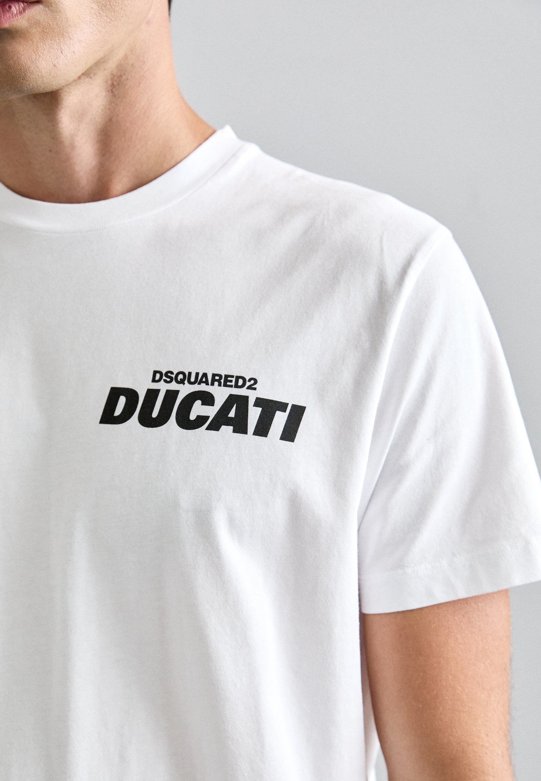 Dsquared2 DUCATI CIGARETTE FIT T-shirt - T-shirt met print - wit