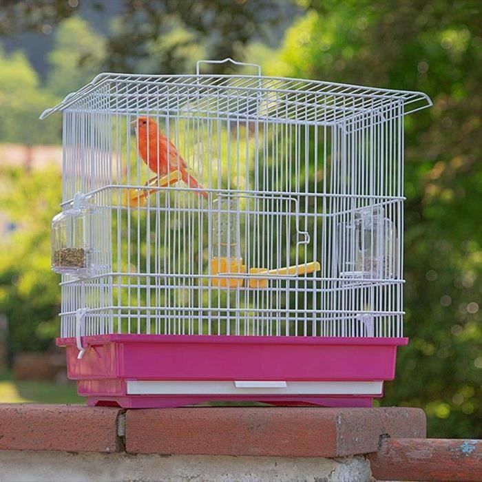 GUISY Rot-Weißer Vogelkäfig