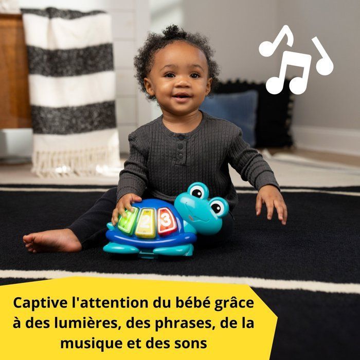 BABY EINSTEIN NEPTUNE Aire d'éveil bébé multi-jouets, Cadeau Noel bébé, pivotant 360°  Jouet tortue amovible, 13 jeux multilingues