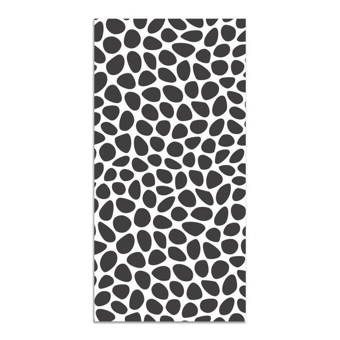 Vinylteppich Panorama Pflastersteinmuster Grau 140x200 cm - Teppich für Küche, Büro und Wohnzimmer aus PVC