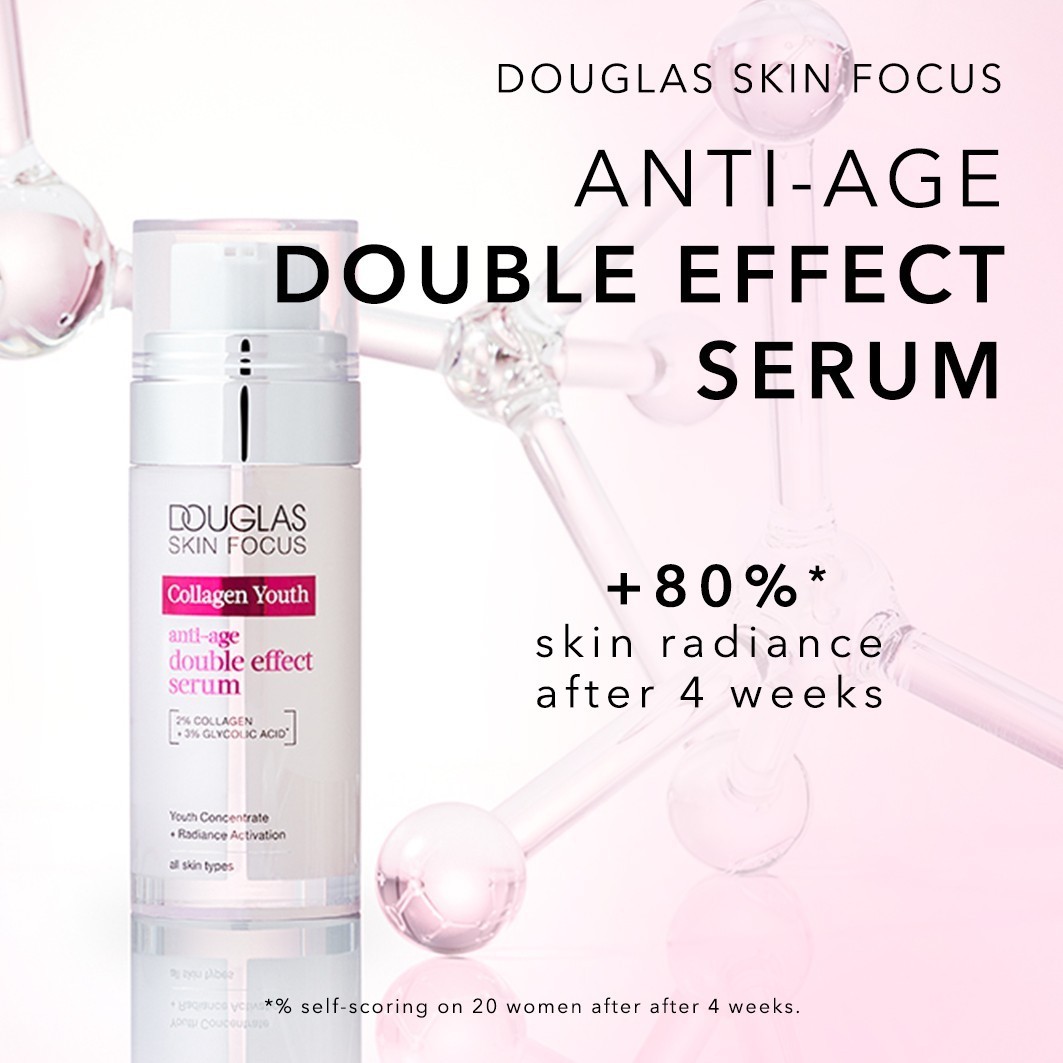 Douglas Collection Serum proti staranju Skin Focus Collagen Youth Anti-Age Serum z dvojnim učinkom – 50 ml