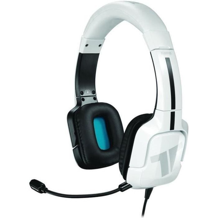 Fone de ouvido TRITTON KAMA+ branco com microfone, compatível com PS5, PS4, Xbox e PC - Fone de ouvido circumaural com microfone e cancelamento de ruído.