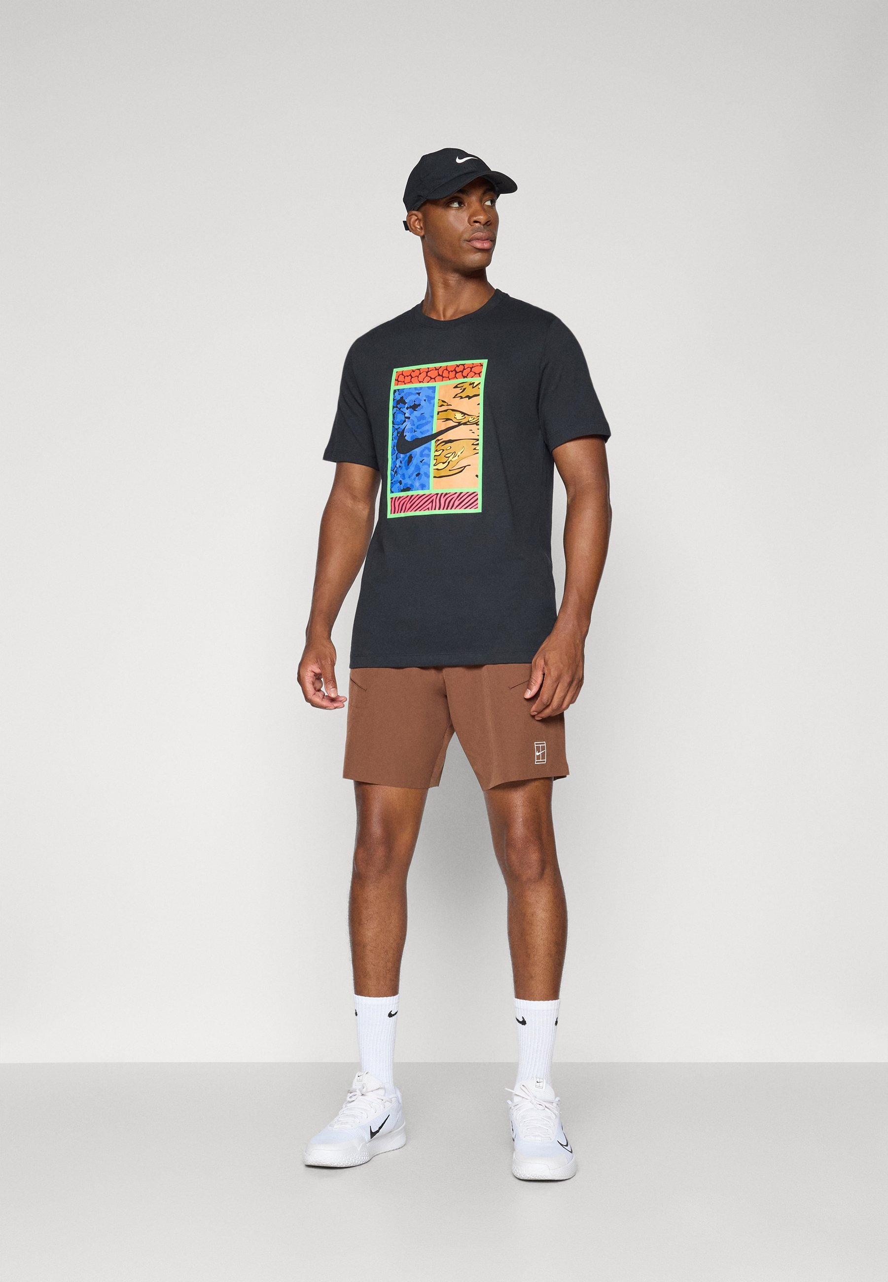 Nike Performance NIKECOURT TEE COURT - Sport T-shirt - zwart