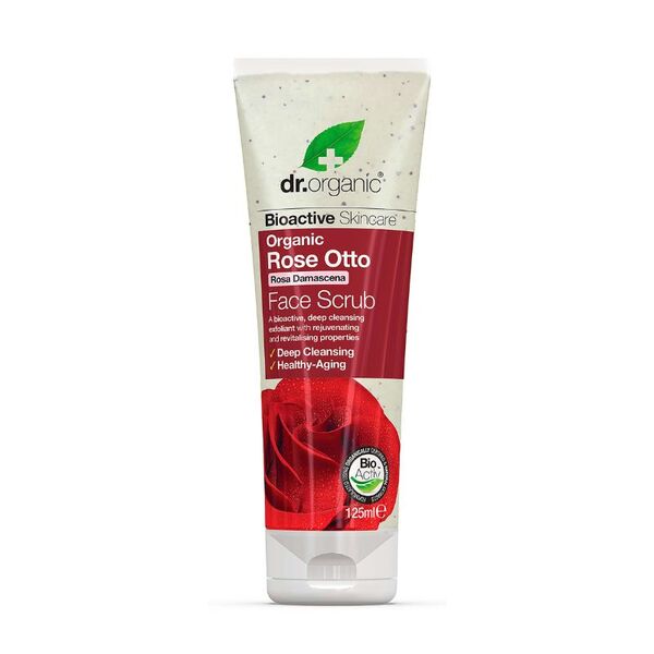 Dr. Organic Růžový Otto pleťový peeling 125ml