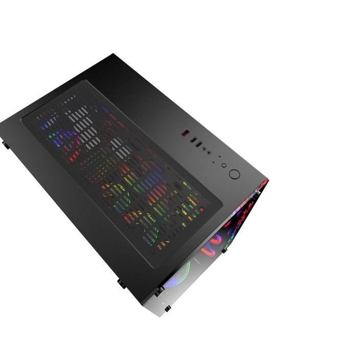 MRED - ATX Gaming PC-chassi - Svart RGB Crystal Sea