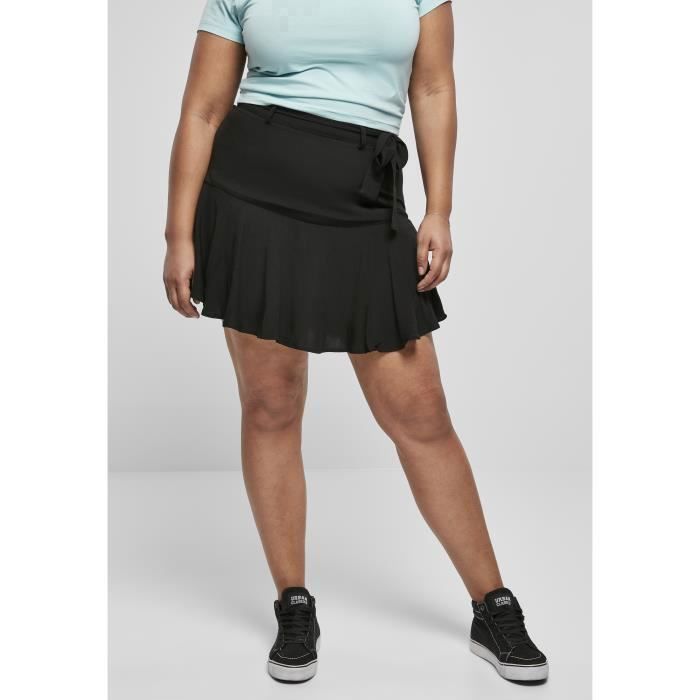 Falda de mujer - URBAN CLASSICS - Mini - Viscosa - Negra - Talla XL