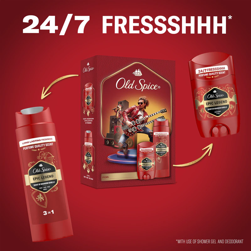 Dárková sada Old Spice Epic Legend Rockstar pro muže