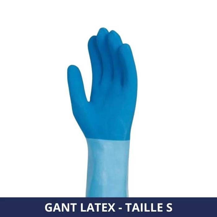 SINGER - Gant latex bleu - Taille S