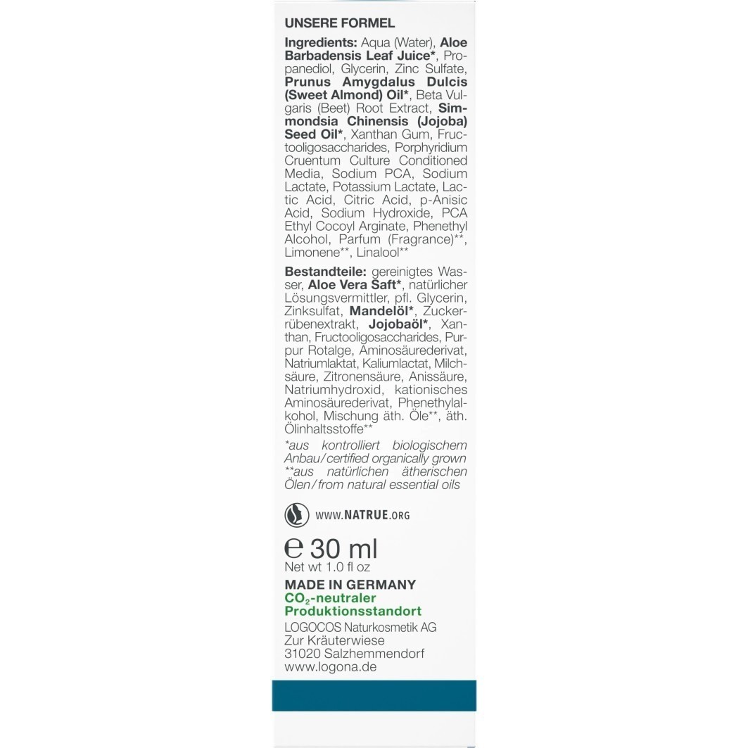 Logona hidratantni serum s ekstraktom crvenih algi iz kuperoze SILIDINE® - 30 ml