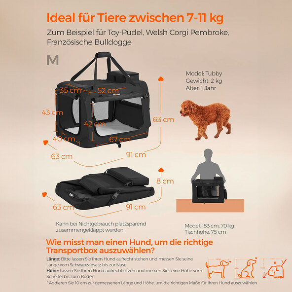 Hunde-Transportbox, faltbar