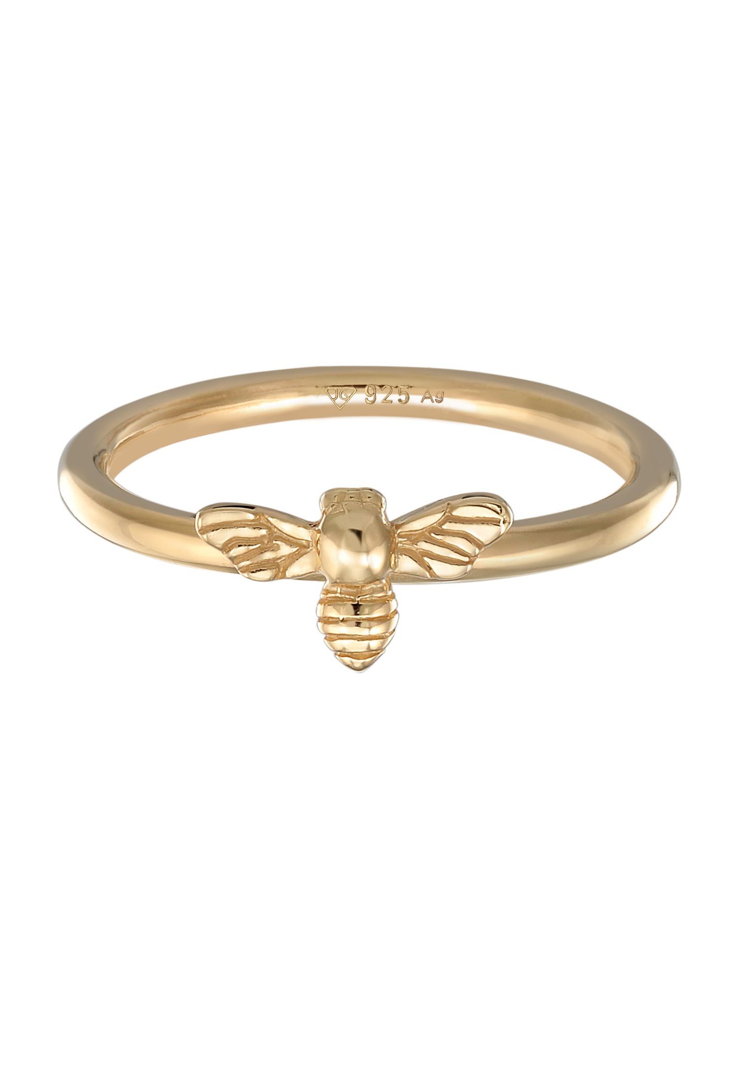 Elli Femmes symbole d'abeille miel en argent sterling 925 plaqué or