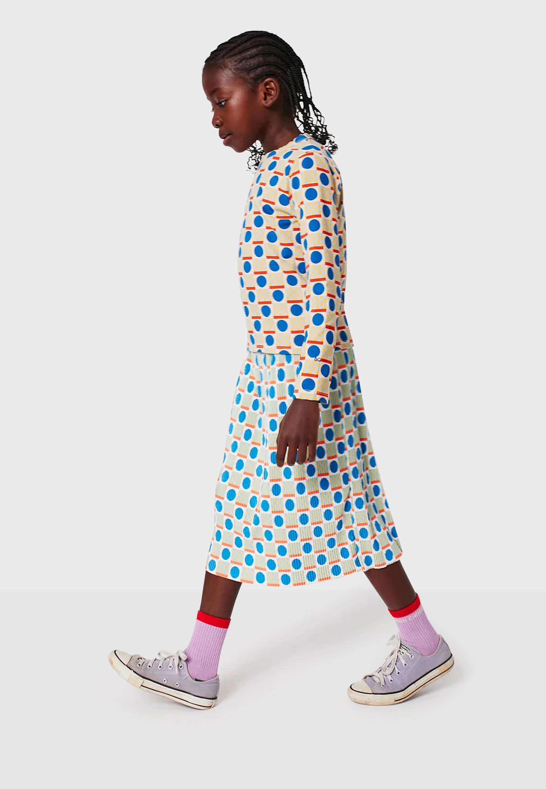 Bobo Choses T-shirt met lange mouwen en geometrische print, unisex - Top met lange mouwen - blauw