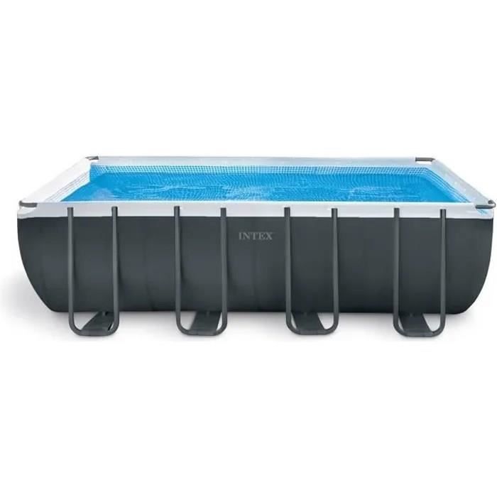 Kit de piscina desmontable tubular Intex Ultra XTR - 549 x 274 x 132 cm - Rectangular (Filtro de arena) + Limpiador de piscinas robótico Intex