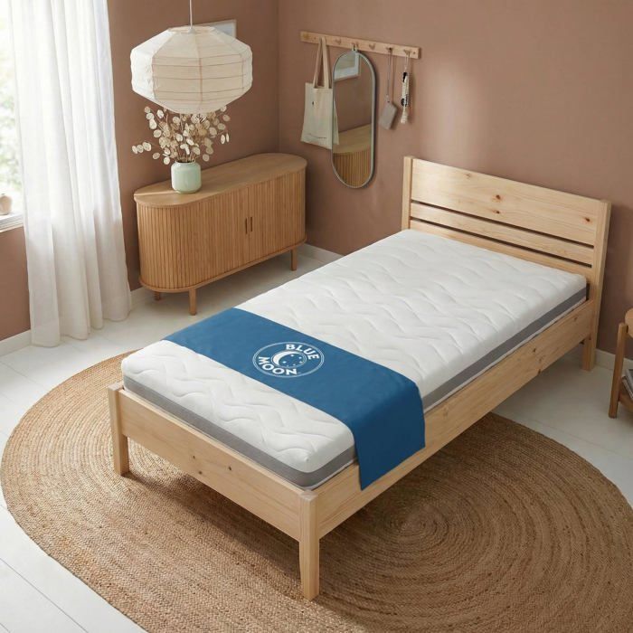 BLUE MOON – Materasso X2 3D TWIST 90x200. 5 zone di comfort. Spessore 15 cm – Compatibile con i letti IKEA – Prodotto in Belgio – Garanzia di 7 anni