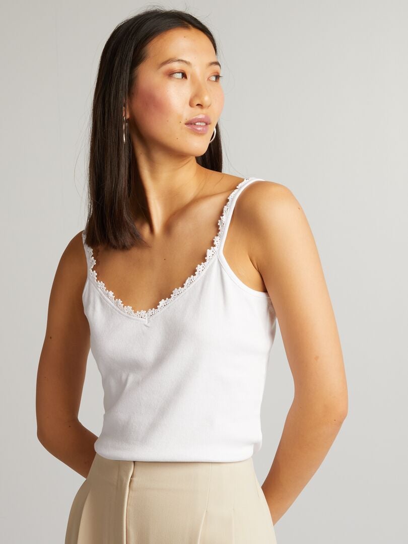 Camisola com alças finas - branca
