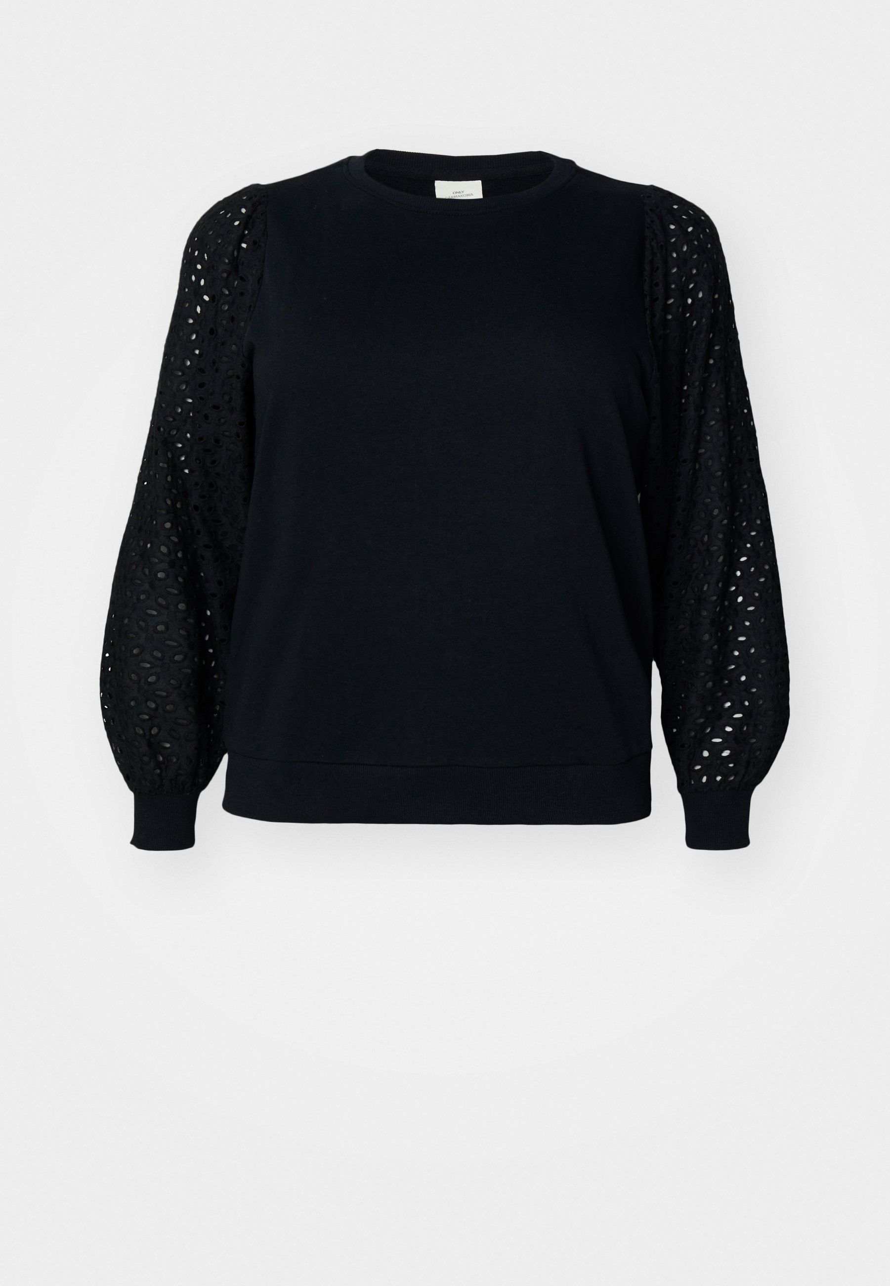 ONLY Carmakoma CARDONNA MIX ONECK - Sweatshirt - zwart