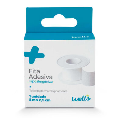Wells Hypoallergeeninen teippi 5m x 2.50cm 1 kpl 1 kpl