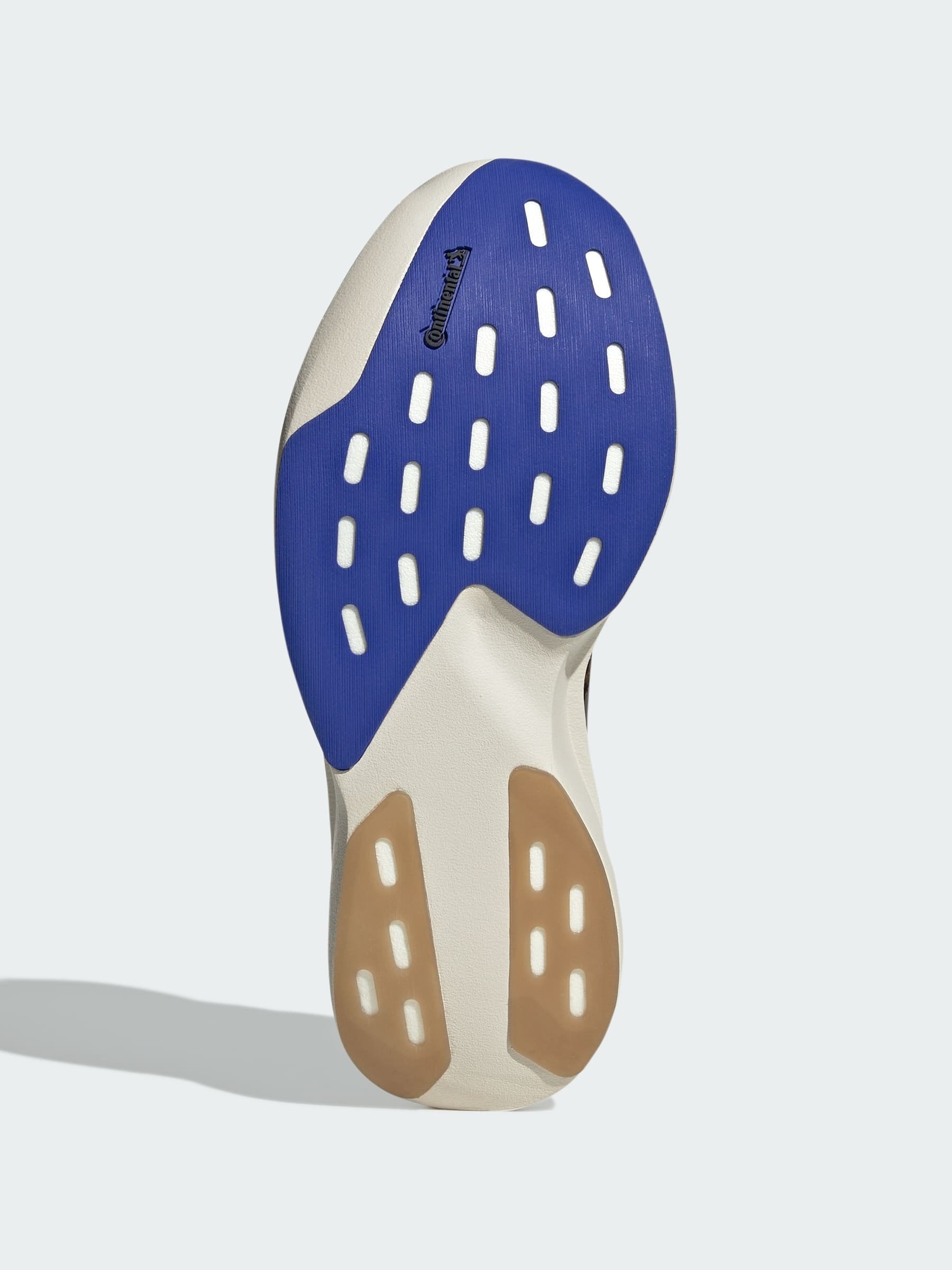 adidas Performance ADIZERO EVO SL W - Straßenlaufschuhe - gebraucht, braun-ironfarben mit Lucidblau