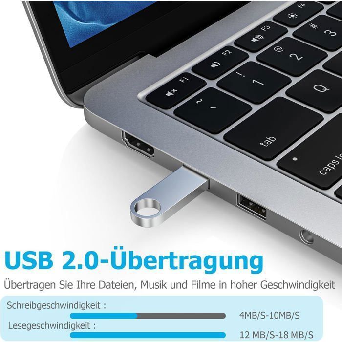 Pen drive TECHTA USB 2.0 - PRETO - 256 GB - Disco de memória giratório
