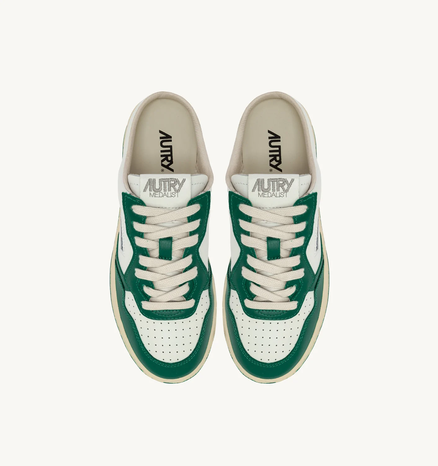 SNEAKERS MEDALIST MULE JOS DIN PIELE ALBĂ ȘI AMAZON