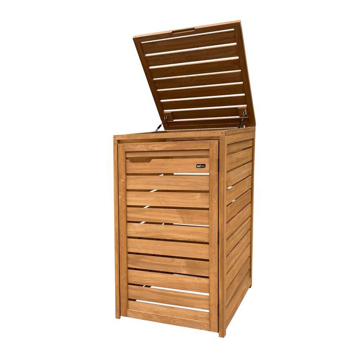 AXI Lex Cache Poubelle en Bois Marron - Abri poubelle pour 1 conteneur - Max. 240L - Abri Poubelle Extérieur avec Excellente