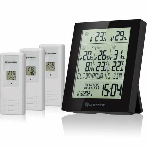  Thermomètre et hygromètre Bresser avec 4 données de mesure indépendantes