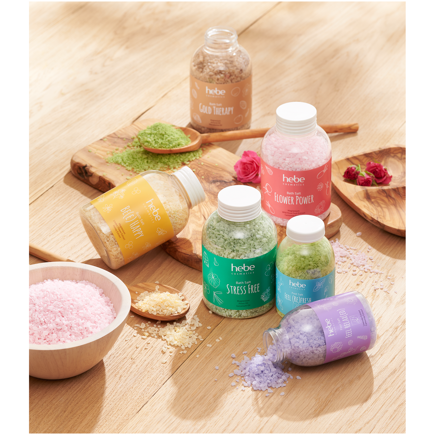 Hebe Cosmetics badesalt gullterapi