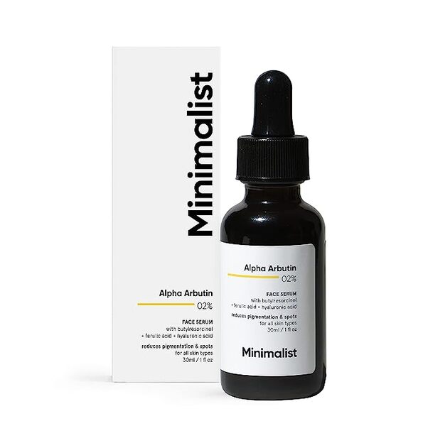 Minimalistisches Alpha-Arbutin-Serum, reduziert Pigmentflecken und Hautunreinheiten