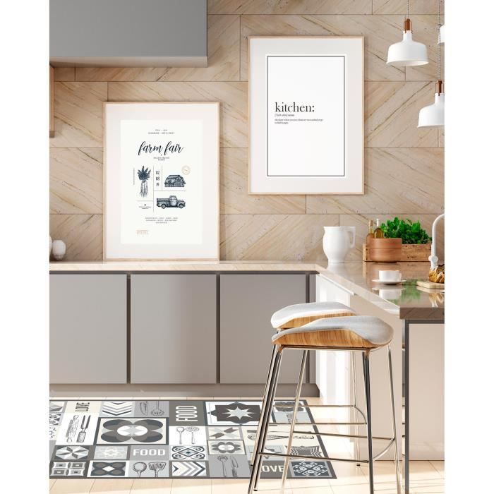 Vinylteppich Panorama – 80 x 150 cm – Grau – Elegantes Design – Für den Innenbereich