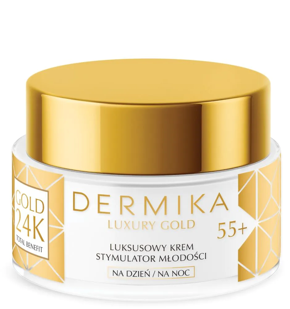 Dermika Luxury Gold 24k Luksusowy krem Stymulator Młodości 55+ dzień/noc