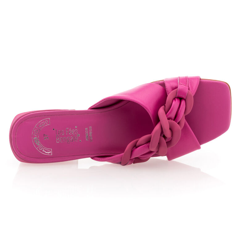 Zuecos/mules rosas para mujer