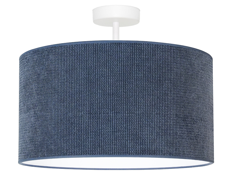 Lampa sufitowa Corduroy tkaninowa granatowa