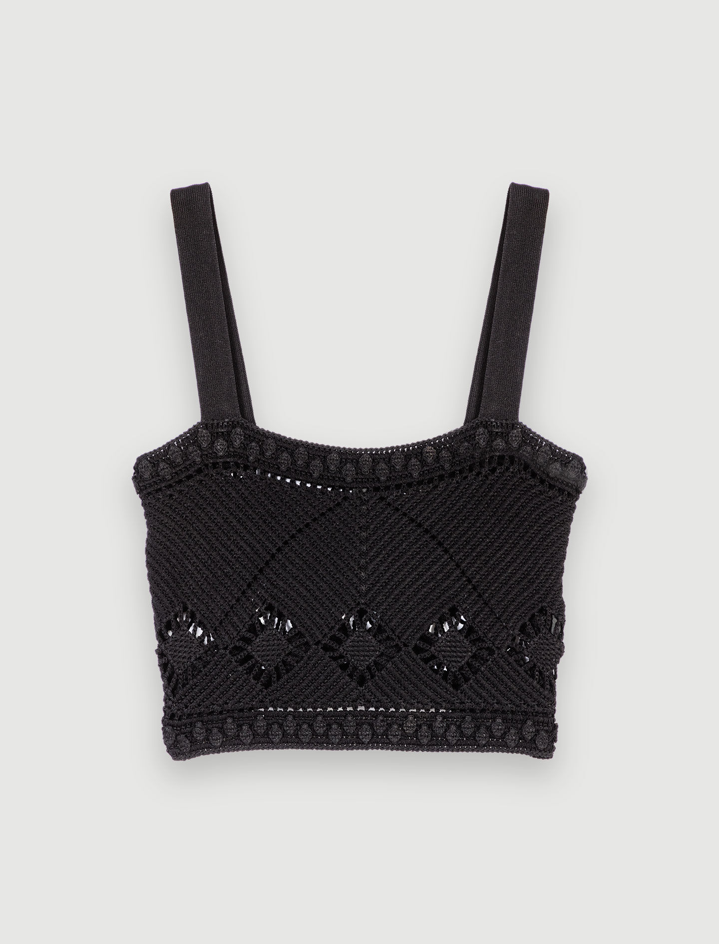 Top croșetat - Negru