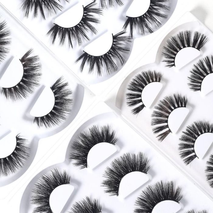 pares de pestañas postizas de pelo de visón 3D de 25 mm, esponjosas, naturales, largas y tupidas. Maquillaje de pestañas postizas, extensiones de pestañas postizas, belleza.