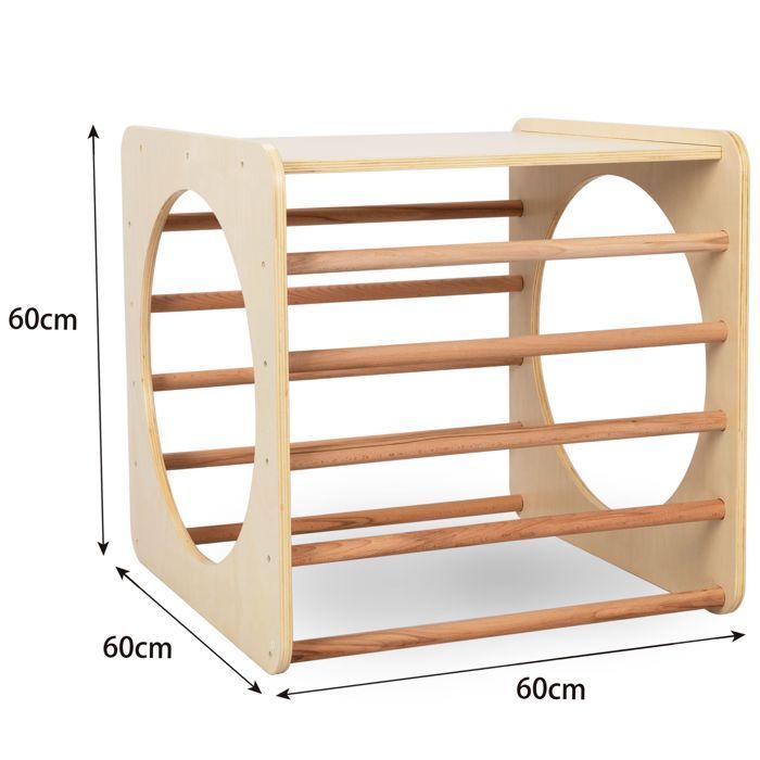Wooden Climbing Cube - Montessori Toy - Rocking Toy - Indoor/Outdoor Use - Max 80 kg