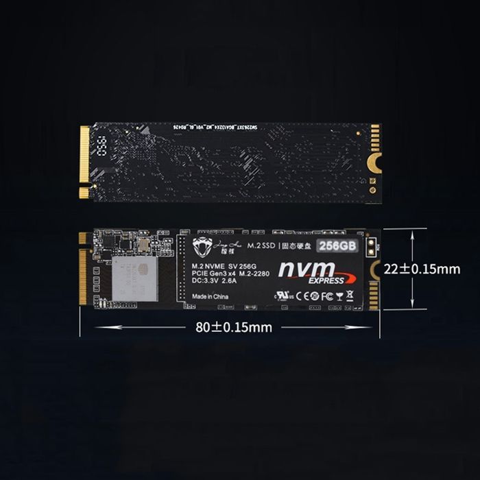 YONIS SSD PCIe NVMe ad alta velocità da 256 GB per notebook e desktop con trasferimento rapido, ROM
