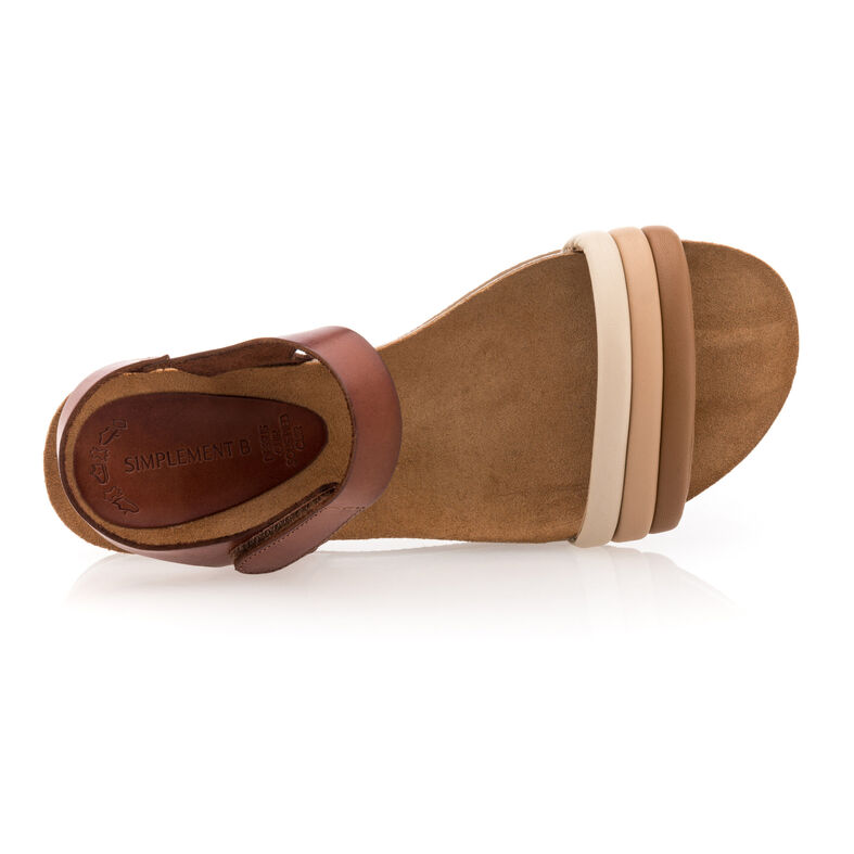 Braune Damensandalen / Zehenfreie Schuhe