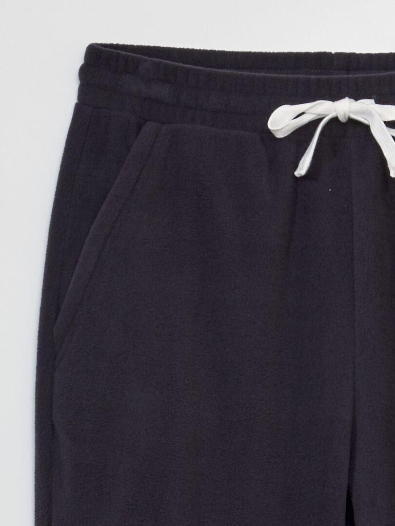 Pantalones de pijama de felpa - NEGRO