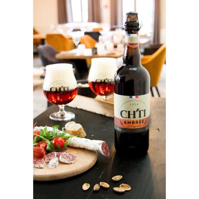 Cerveza ámbar original - Chti - 6,20% vol. - 75 cl