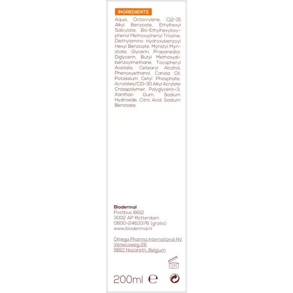 Biodermal sončno mleko za občutljivo kožo z ZF30<br>200ml
