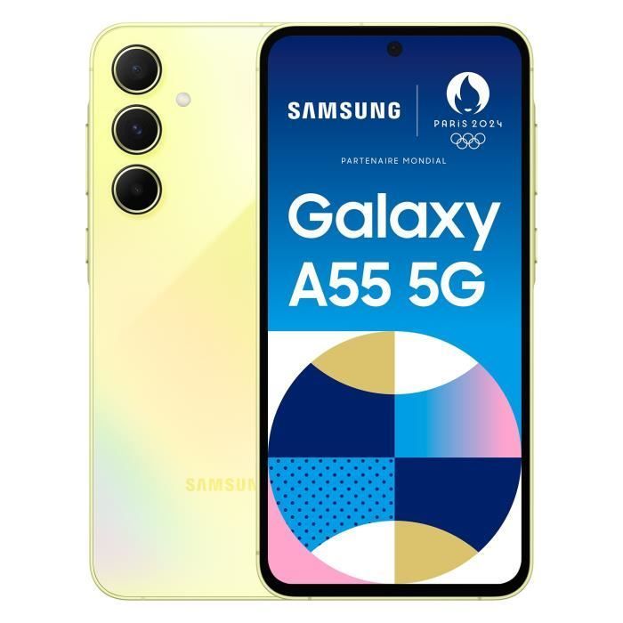 Smartphone Samsung Galaxy A55 de 128 GB, 5G, color lima