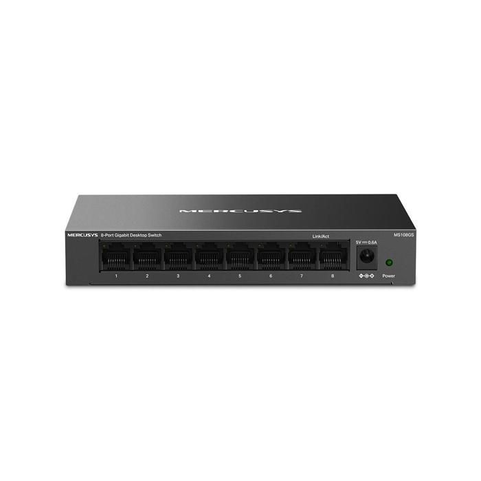 Switch Gigabit Ethernet - MERCUSYS - MS108GS - 8 porte - Alloggiamento in metallo - Silenzioso