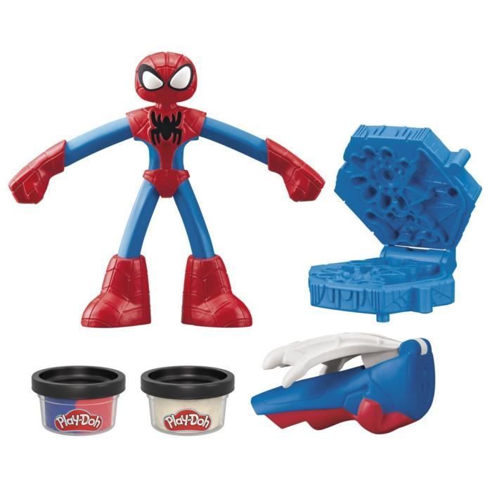 Play-Doh Spider-Man, My Web Maker set met flexibele figuur en boetseerklei, geschikt voor kinderen vanaf 4 jaar, Marvel